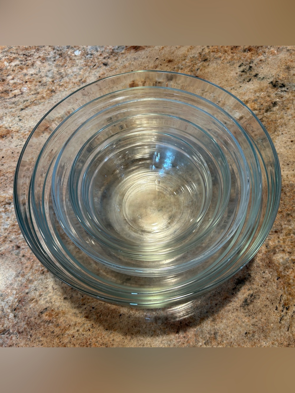 Arcopal France Clear Glass Mixing Nesting Bowls Set of (5) 5.5”/6.5”/8”/9”/10”